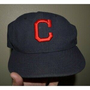Minty Cleveland INDIANS Blue Letter C 59 Fifty New Era Baseball Cap Hat 6 7/8